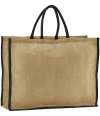 W475 Westford Mill Natural Starched Jute Market Shopper Natural / Black colour image